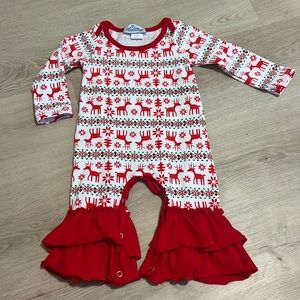 Sweet Bluebonnet Boutique Christmas Romper